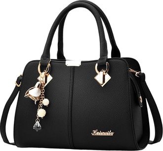 Generic Stylish Womens Messenger Crossbody Handbag with Adjustable Shoulder Strap for Daily Use and Travel Accessory (Black, One Size)