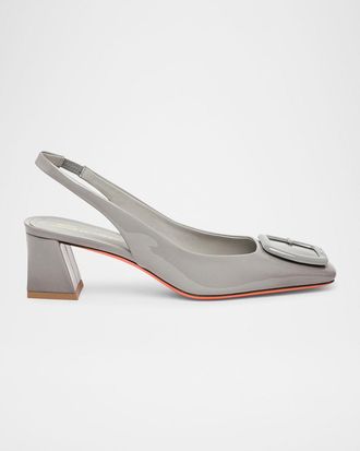 サンダル・ミュール SANTONI Powder pink leather Audrey pumps Santoni Powder Pink Leather Audrey Pumps from $679.00 - on