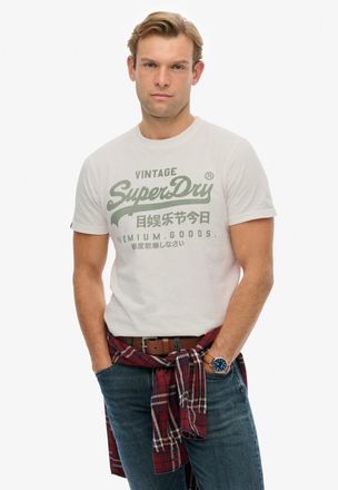 Superdry Rundhalsshirt SUPERDRY VL CLASSIC TEE, Herren, Gr. 3XL, weiss (winter wei&szlig;), Single Jersey, Obermaterial: 100% Baumwolle, bedruckt, regular fit h&uuml;ftbe
