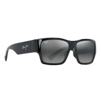 Maui Jim Sunglasses, unisex, Black, Size: 57 MM Rectangular Polarized Sunglasses Kaolu 614-02