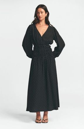 ST MRLO May Gather Dress in Black Base Spot at Nordstrom, Size 10