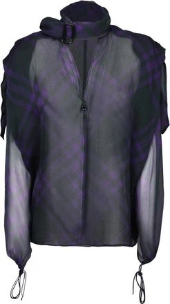 Burberry Groene Zijden Trui Aw 23 - Dames - Vesten - Groen - 3XS - Truien & Vesten