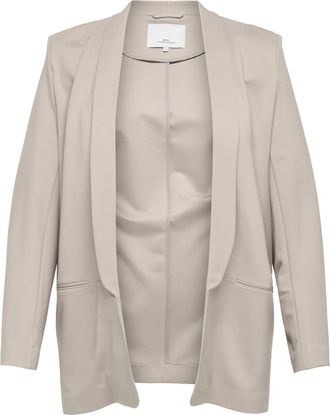 Only Carmakoma Jackenblazer ONLY CARMAKOMA CARPOPTRASH-ELLY LIFE L/S BLAZER TLR, Damen, Gr. 42, pure cashmere, Web, Obermaterial: 63% Viskose, 32% Nylon, 5% Elasthan