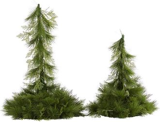 Nearly Natural Set Of 2 24In. & 36In. Table Top/Hanging Artificial Christmas Decor