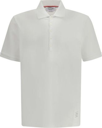 Thom Browne White Cotton Polo Mens Shirt