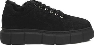 Cerruti Black Calfskin Women Platform Womens Sneaker