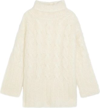 Joseph Fortin Cable-knit Brushed Mohair-blend Jumper - Cream - S (UK8-10 / S)