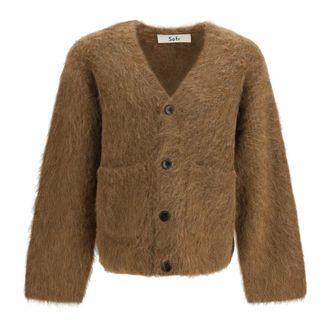 S&eacute;fr Lee Cardigan - Dames - Truien - Bruin - Maat: L Zijde