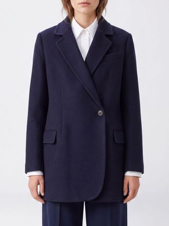 Brunello Cucinelli Short Double-Breasted Pure Merino Wool Blazer with Peak Lapels