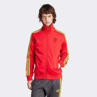 adidas adidas Performance Mens Belgium Beckenbauer Track Top - Red Cotton - Size X-Small
