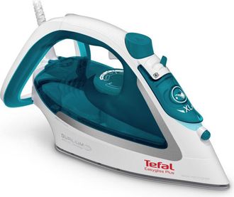 T-fal Easygliss Plus Fv5718 Plancha Plancha Vapor-seco Suela De Durilium 2400 W Turquesa, Blanco