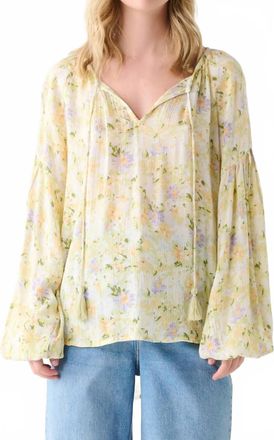 Dex Clothing Lavish Floral Blouse In Green/orange
