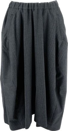 Comme Des Garçons Midi-rok met krijtstreep - Grijs