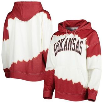 Gameday Couture Womens Gameday Couture White/Cardinal Arkansas Razorbacks For the Fun Double Dip-Dyed Pullover Hoodie at Nordstrom, Size Small