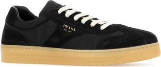 Prada Mens Suede And Re-Nylon Sneaker Black