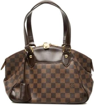 Louis Vuitton Tweedehands Canvas Louis Vuitton tassen - Dames - Vintage Handtas - Bruin - ONE Size - Vintage