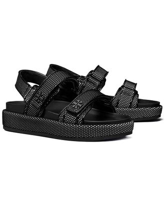 Tory Burch Kira Leather-Trim Sport Sandal