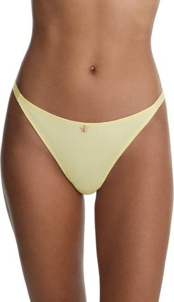 Skarlett Blue Bonbon Gingham Lace String Bikini in Buttercream at Nordstrom, Size X-Large