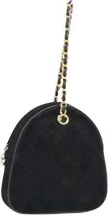 Chanel Pre-owned Suede Mini Hand Bag - Dames - Vintage Mini Tas - Zwart - ONE Size - Leer - Vintage