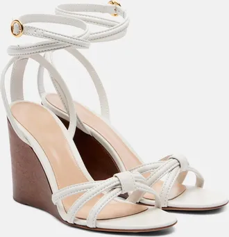 Gianvito Rossi Leather wedge sandals