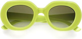 Emmanuelle Khanh Green Love Oval Sunglasses