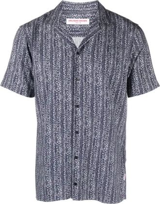 Orlebar Brown Mens Travis Wavie Polo Shirt In Midnight Navy