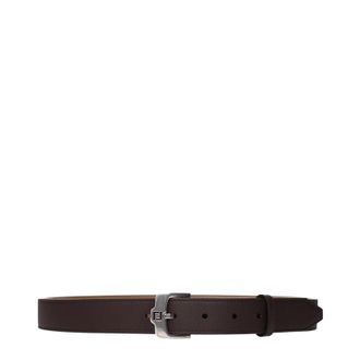 Fendi Herrens G&uuml;rtel Leder Braun/Schokolade