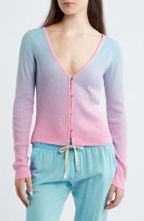Rip Curl Catalina Ombr&eacute; Button-Up Cardigan in Multicolor at Nordstrom, Size Xx-Small
