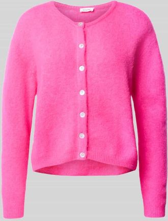 American Vintage American Vintage Strickjacke aus Woll-Mix mit Rundhalsausschnitt Modell VITOW in Neon Pink, Größe L