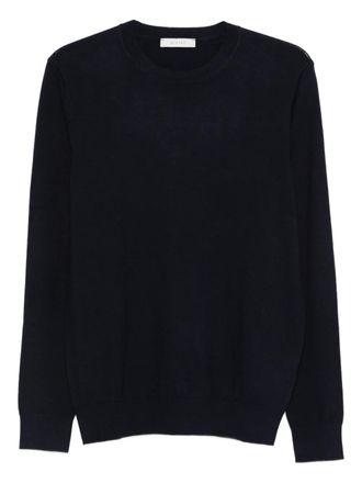 Diktat crew-neck sweater - men - Viscose/Polyamide/Acrylic/Cashmere - XXXL - Blue