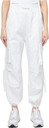 Disclaimer Cargo Broek Wit - Dames - Straight fit broeken - Wit - L - Broeken