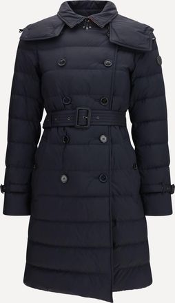 Burberry Audley mid length nylon Down Jacket Female L