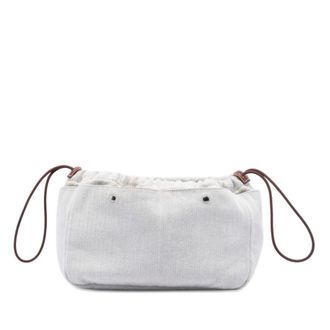 Herm&egrave;s Pre-owned Hermes Canvas and Barenia Fourbi Pouch 25 Ladies 9BA0DJ2ZL175I6C5