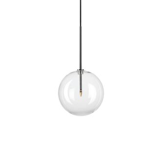 Netlighting EQUINOXE 20cm Globe Pendant Ceiling Light Chrome in Silver