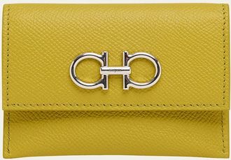 Ferragamo The Gancini Leather Card Case