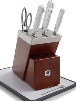 Zwilling Pro Le Blanc 7-pc Self-Sharpening Knife Block Set