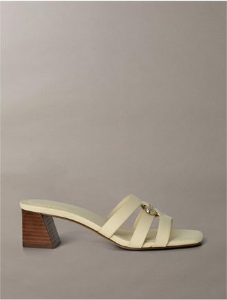 Calvin Klein Womens Womens Adelaide Heel Sandal - White - 6.5