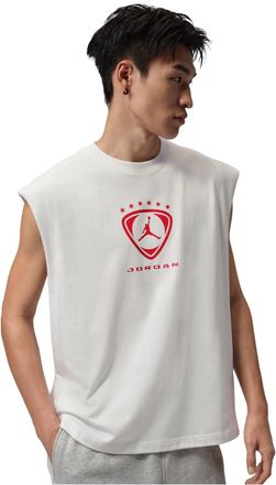 Nike Jordan Air Jordan Brooklyn Sleeveless Top White University Red IR1884-100