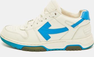 Off-white White/blue Leather Out Of Office Sneakers