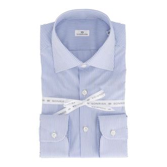 Sonrisa Camicia Uomo - Heren - Zakelijke Overhemden - Blauw - 2XL - Katoen - Overhemden
