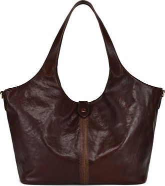 OLD TREND Marigold Genuine Leather Spacious Refined Carryall Tote in Coffee at Nordstrom