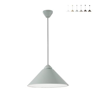 Luce-Ambiente-Design L&aacute;mpara Colgante Moderna De Metal Con Difusor C&oacute;nico Bigbang - Verde Oscuro
