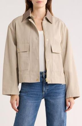 Rag & Bone Nessa Faux Leather Collar Coat in Sandstone at Nordstrom Rack, Size X-Large