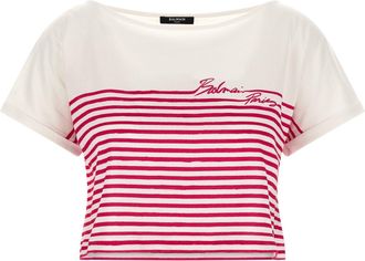 Balmain Marini&egrave;Re T Shirt Fucsia-Donna