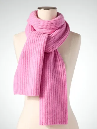 Talbots Chunky Cashmere Scarf - Candy Pink - 001 Talbots