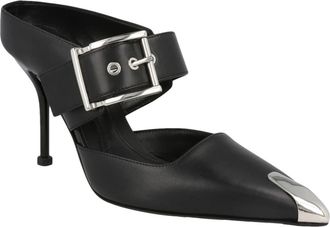Alexander McQueen Punk Mule in Black Silver at Nordstrom Rack, Size 11Us / 41Eu