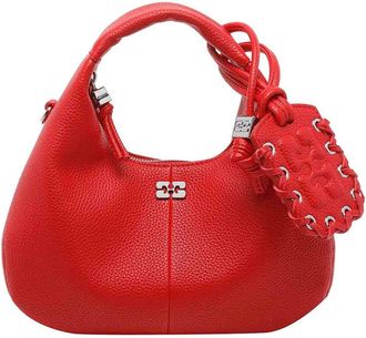 Ganni Red Hobo Mini Bag