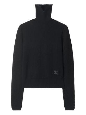 Burberry turtleneck patch sweater - Black