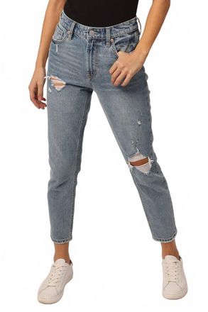 Dear John Denim Roxie High Rise Cropped Mom Jeans In Fairmont