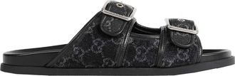 Gucci Denim Jacquard Slides